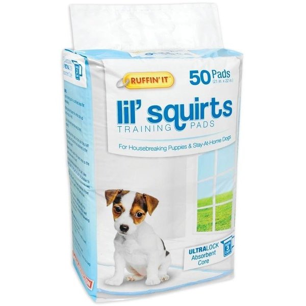 Ruffinit Lil' Squirts Dog Training Pad, 22 in L, 21 in W, CottonPlastic 82050